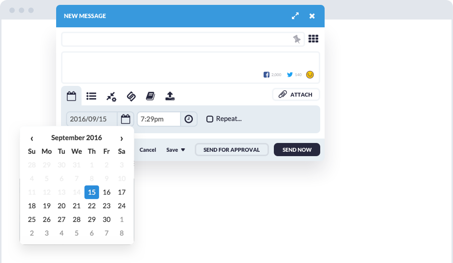 schedule social media posts