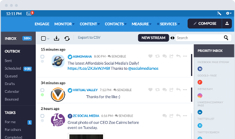Social media management software